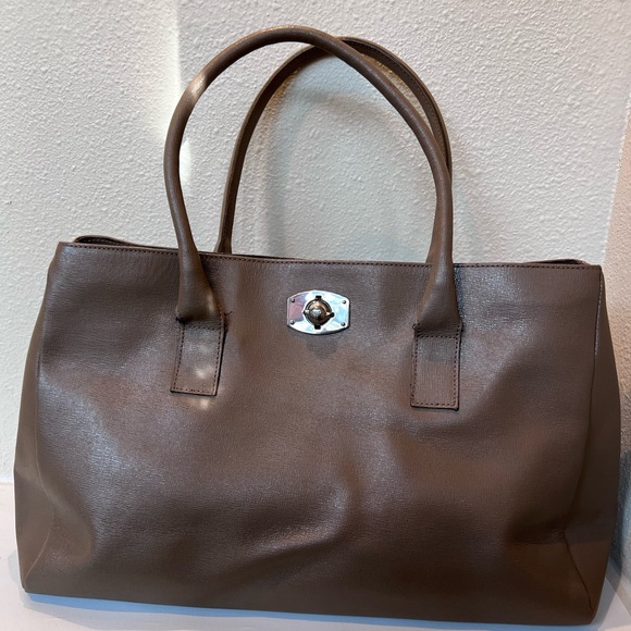 Furla Taupe Leather Twist lock Shoulder bag - Picture 2 of 7